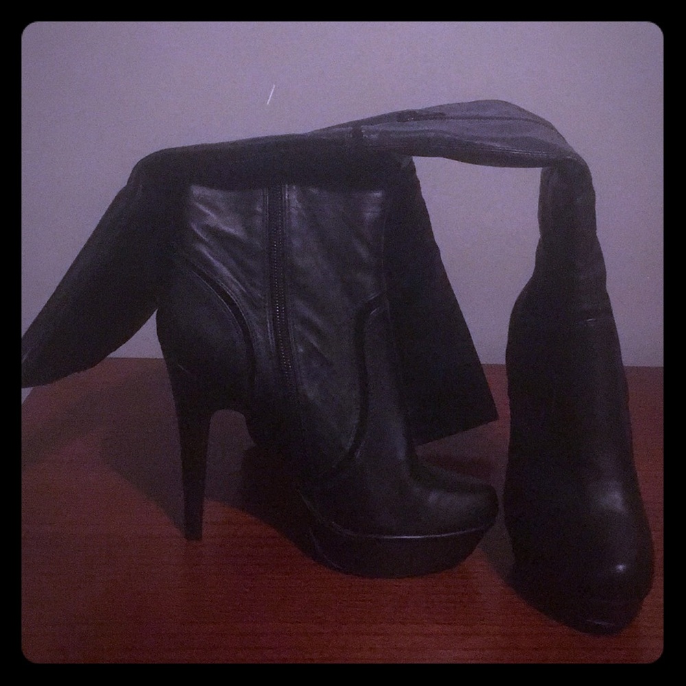 Aldo Matte knee high black boots